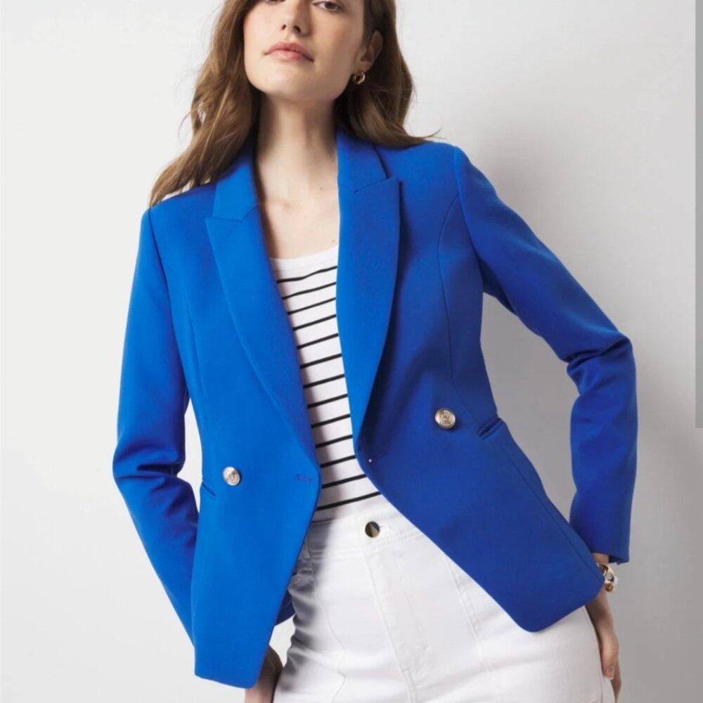 White House Blabk Market Studio Cropped Blazer and Matching Elle Pants (00/0)